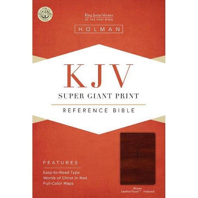 Super Giant Print Reference Bible-KJV - Large Print by  Holman Bible Staff (Leather Bound)