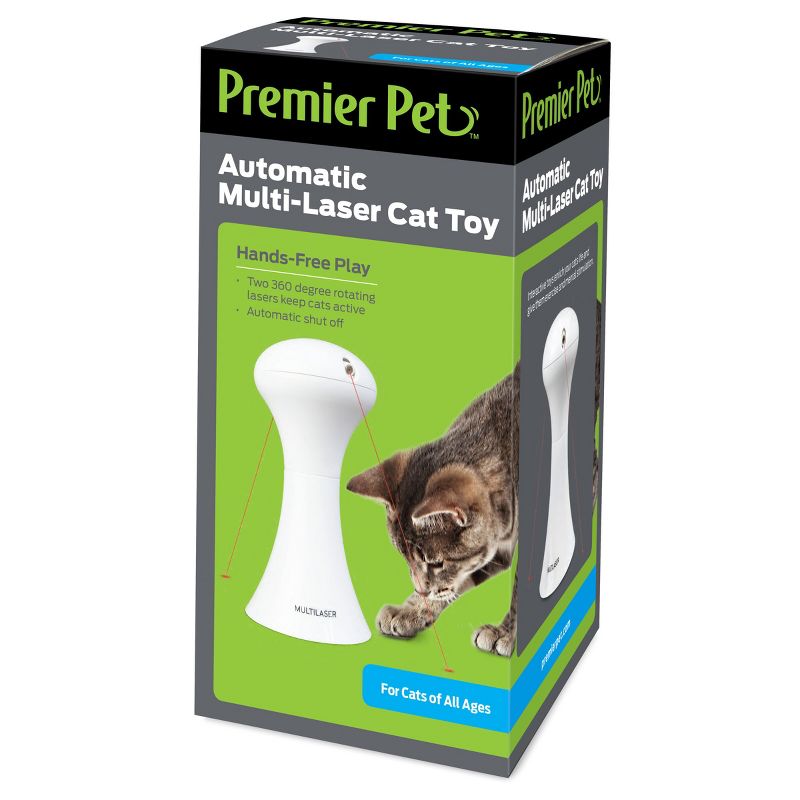 Premier Pet Automatic Multi-Laser Cat Toy - White, 5 of 9