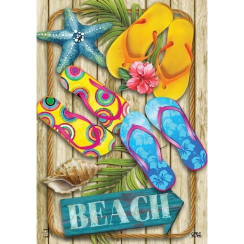 Flip Flops Beach Summer House Flag Nautical 28