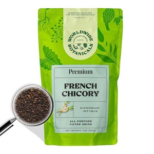 Worldwide Botanicals French Chicory Root, 1 Pound Ground, Brew Like Coffee, Blend Roasted Chicory Root With Coffee, 1 lb - 1 of 4