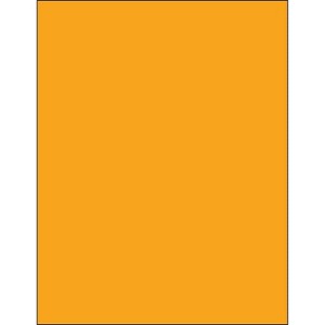 Box Partners Rectangle Laser Labels 8 1/2" x 11" Fluorescent Orange 100/Case LL185OR - 1 of 1