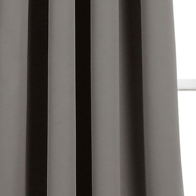 Dark Gray Polyester Blackout Grommet Window Panels, 52" x 45"