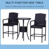 DOMETOUR Outsunny 3-Piece Rattan Bar Set with Ice Buckets, Table & Stools for Patio, Poolside, Backyard - 4 of 4