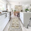 Washable Vintage Medallion Rug Non Slip Low Pile Rug Soft Oriental Throw Floor Cover Foldable Indoor Carpet for Living Room Bedroom Playroom Nursery - 2 of 4