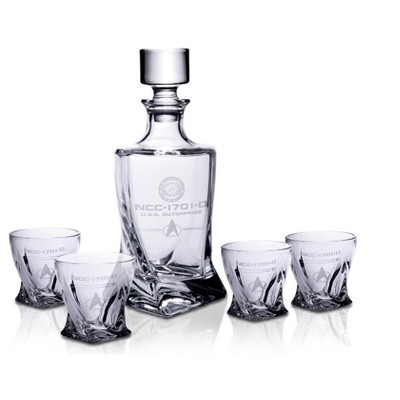 Robe Factory LLC Star Trek: The Next Generation 5-Piece Whiskey Decanter Set