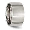 Black Bow Jewelry Men's 12mm Stainless Steel Brushed Half Round Comfort Fit Band - 4 of 4