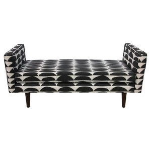 Weston Welted Daybed -Queen - Halfmoon Black White - Cloth & Co., Black/Ivory Print