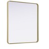 Elegant Lighting Contour Metal Rectangle Mirror 36x40 in Brass - 4 of 4