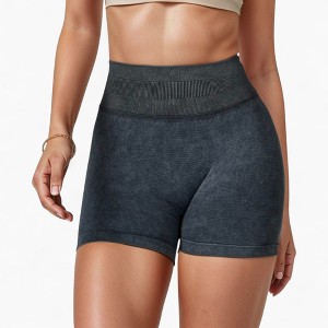 Anna-Kaci Women's High Waist Ribbed Seamless Biker Shorts with Stretch Fabric and Smooth Fit - 1 of 4