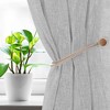 Evideco French Home Goods Magnetic Curtain Tiebacks – Double Braided Cord with Wooden Tips - 2 of 4