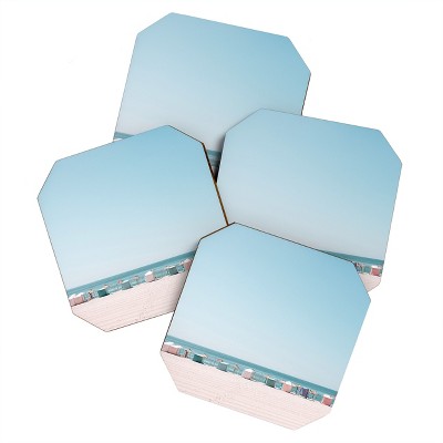 Hello Twiggs Beach Huts Set of 4 Coasters - Deny Designs