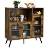39.5 In. Buffet Storage Cupboard with Glass Door and Adjustable Shelves - 2 of 4