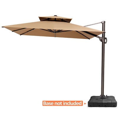 Pellebant 9 x 12 ft Outdoor Shade Parasol Patio Offset Cantilever Umbrella
