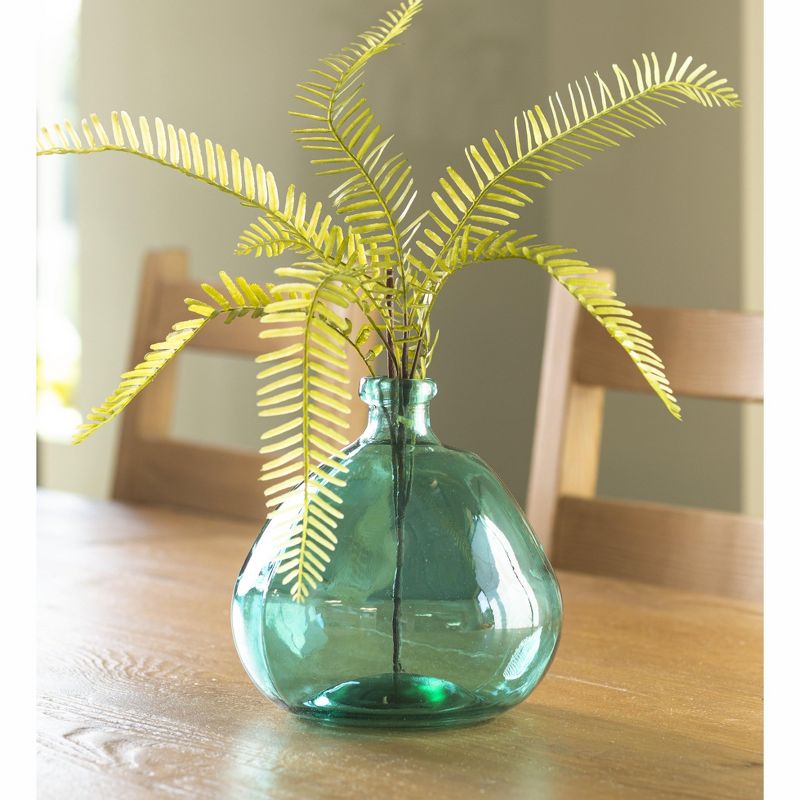 VivaTerra Askew Recycled Glass Balloon Vase, 9", 2 of 3