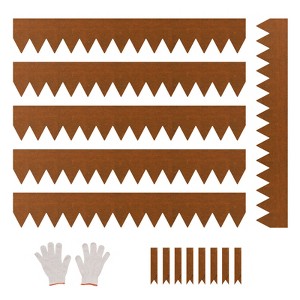 VEVOR Steel Landscape Edging, 6 Packs 40 x 6 in Weather-Resistant & Pre-Rust Metal Landscape Edging, Bendable Garden Edging Border, Brown - 1 of 4