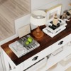 Farmhouse Narrow Wood Console Table for Entryway, Living Room, Foyer, Sofa Table, White - 4 of 4