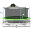 Jump into Fun 16FT Outdoor Trampoline With Safety Enclosure Net,Basketball Hoop,Ladder Easy To Install & Wear-resistant,Non-fading For Kids And Adults - 2 of 4