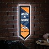 Evergreen Ultra-Thin Glazelight LED Wall Decor, Pennant, Denver Broncos- 9 x 23 Inches Made In USA - 2 of 4
