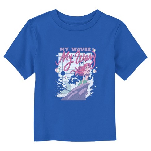 Disney Anime Ariel My Waves My Waves  T-Shirt - Royal Blue - 3T - image 1 of 3