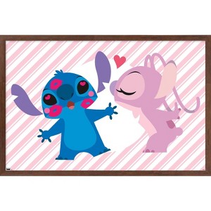 Trends International Disney Lilo and Stitch - Angel and Stitch Framed Wall Poster Prints - 1 of 4