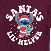 Men's - Lilo and Stitch - Santas Lil Helper Christmas Short Sleeve Graphic T-Shirt - 2 of 4