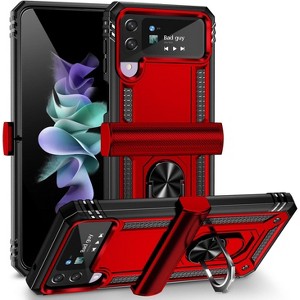 Entronix Case Compatible with Galaxy Z Flip 3 - Dual-Layer Guard Gripstand - 1 of 4