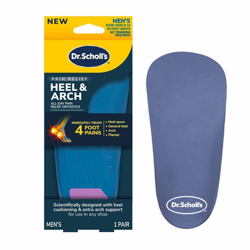 Dr. Scholl&#39;s Pain Relief Orthotics for Heel Pain for Men - 1 Pair - Size (8-12), 1 of 11