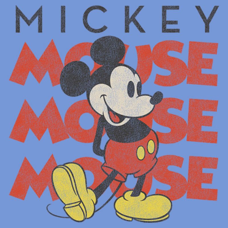 Boy's Disney Mickey Mouse Name Stack Distressed Performance Tee, 2 of 5