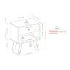 TIRAMISUBEST MCM Nightstand - 1-Drawer Bedside Table w/ Open Shelf, Solid Wood, Space-Saving (18"W) - 3 of 4