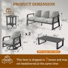 SUGOLD 5-Piece Aluminum Patio Conversation Set with Coffee Table and Swivel Chair - 2 of 4