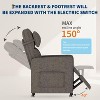 Power Recliner with Massage & Heat, Electric Ergonomic Chair with Overstuffed Tall Back, Padded Seat, 2 Side Pockets & USB Port - 3 of 4