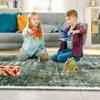 8x10 Rugs for Living Room ¨C Non-Slip Washable Large Area Rug, Plaid Checkered Modern Abstract Design (Green) - 3 of 4