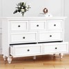 White Dresser 7 Drawer for Bedroom, Modern Dresser with Metal Handles, Chest of Drawers for Hallway, Entryway - 3 of 4