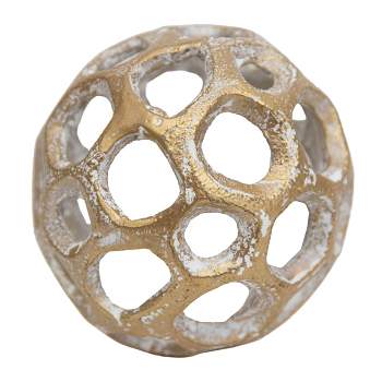 Brass Cast Iron Decorative Ball - Foreside Home & Garden