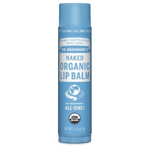 Dr. Bronner's Organic Lip Balm Naked - .15oz - 1 of 4