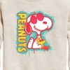 Boys' - Peanuts - Peanuts Snoopy Woodstock Graphic Long Sleeve Fleece Sweatshirt - 2 of 4