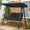 Anybear 2-person black polyester swing chair - 3 of 4