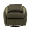 Modern Cozy Barrel Swivel Chair - WOVENBYRD - 3 of 4