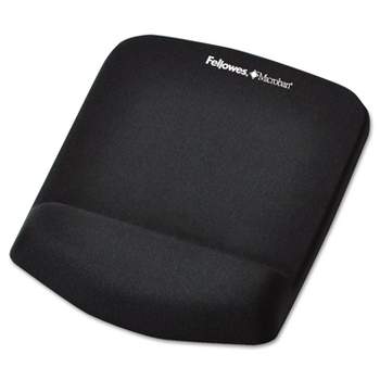 Fellowes PlushTouch Mouse Pad with Wrist Rest Foam Black 7 1/4 x 9-3/8 9252001