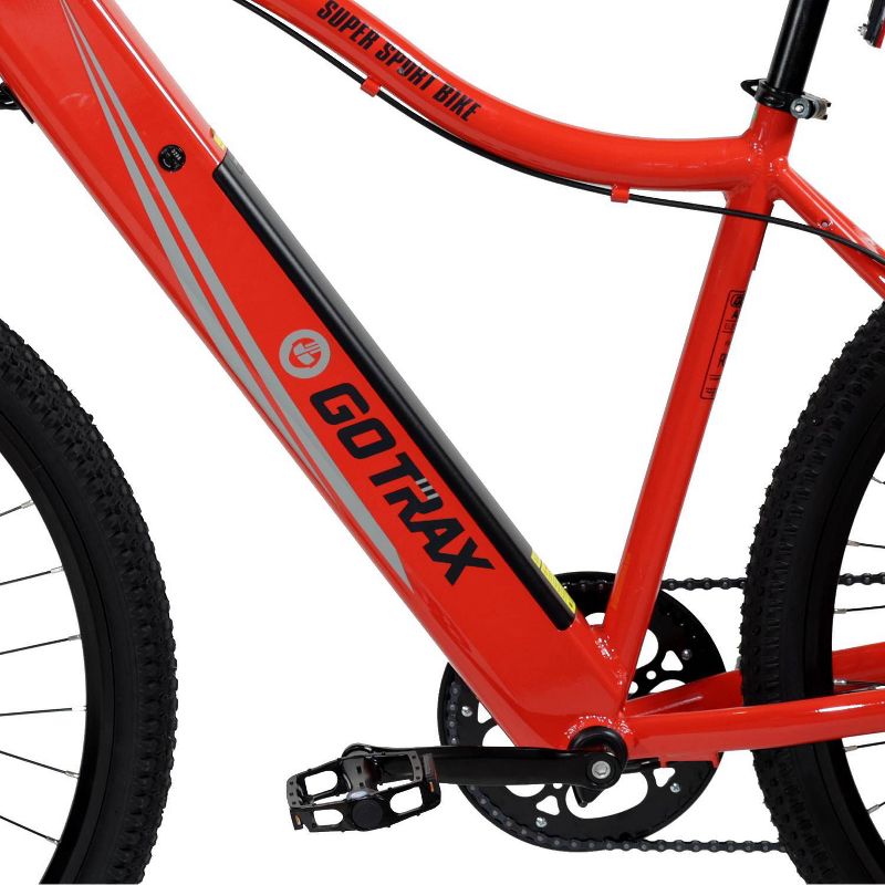GOTRAX Adult Alpha 29&#34; Step Over Electric Cruiser Bike - Red, 4 of 9