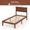 Infans Twin Bed Frame w/ Rustic Headboard Under-bed Storage Space No Box Spring Needed - 2 of 4