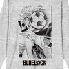 Blue Lock Manga Ryouke Kira Soccer Ball Hit Crew Neck Long Sleeve Athletic Heather Tee - 2 of 2