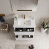 Whisen Freestanding Bathroom Vanity with Stone Resin Sink, U-Shaped Interior, 2 Soft-Close Drawers, Pre-Assembled Cabinet - 3 of 4