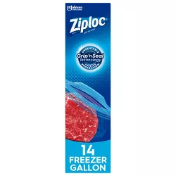 Ziploc Freezer Gallon Bags with Grip 'n Seal Technology - 14ct
