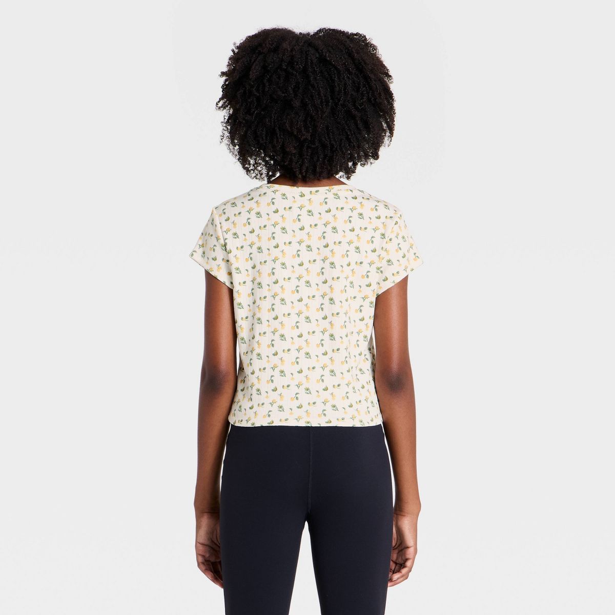 Girls' Short Sleeve Pointelle Active T-Shirt - All In Motion™ - thumbnail 2