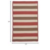 Colonial Mills Stripe It - Terracotta 2 ft.x3 ft. Rectangle Rug Indoor/Outdoor 100% Polypropylene - 2 of 2