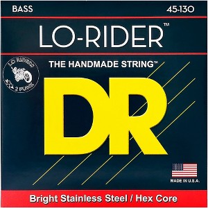 DR Strings Lo Rider MH5-130 Medium Stainless Steel 5-String Bass Strings - 1 of 3