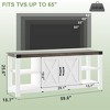 TV Stand for 65 Inch TV, 60 Inch Entertainment Center with Storage, Farmhouse TV Console Table with Shelves, Wooden Media Console Cabinet with Doors - 2 of 4