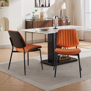KithKasa Mid Century Modern Dining Chair Set Of 4 Faux