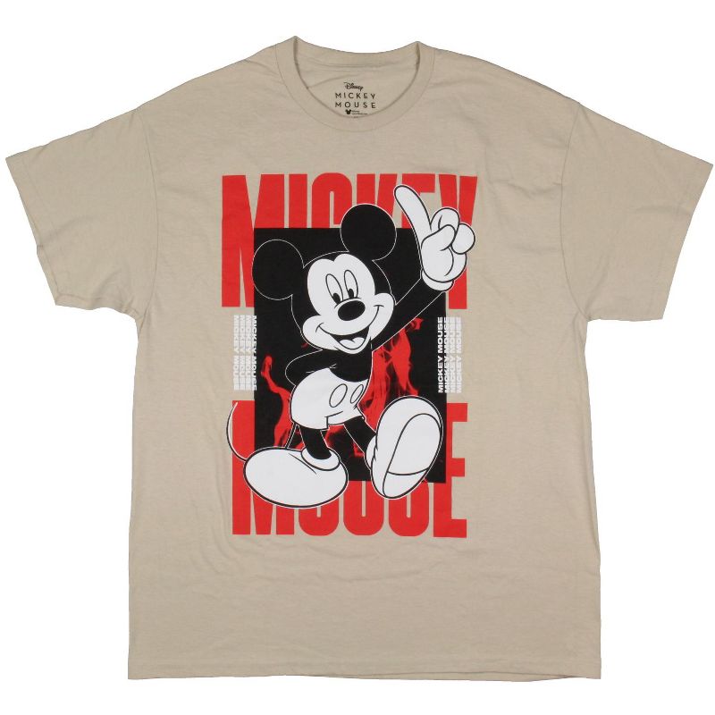 Disney Men's Mickey Mouse Number One Character Poster Style T-Shirt Adult, 1 of 4